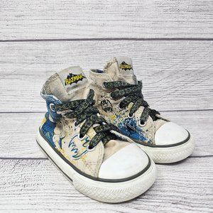 RARE Converse All-Star DC Comic BATMAN Hi Shoes Toddler‎ Size 6